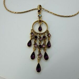 Vintage Boho Chandelier Pendant Necklace